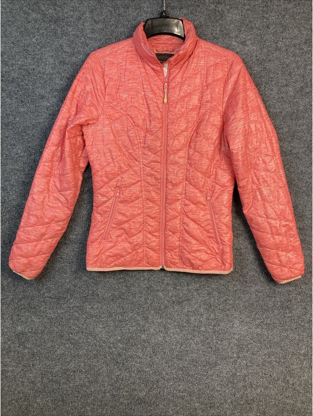 Tek Gear Womens Size Small Red Light Weight Full Zip Pockets Puffer Jacket EUC